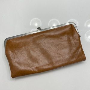 Hobo Lauren Double Frame Leather Wallet Clutch
